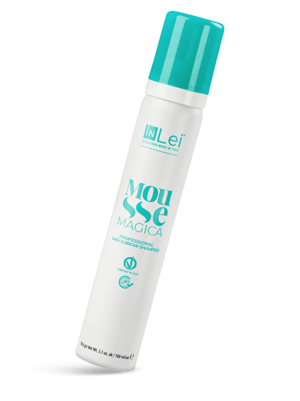 shampoo profissional mousse magica para cílios e sobrancelhas 100ml inlei®