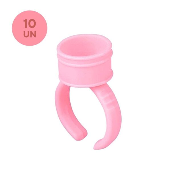 anel batoque rosa para micropigmentação kit com 10 unidades